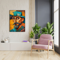 HAOWAI-Art Mural Vintage en Verre de Mozart pour Café et Salon, Vente en Gros, OEM