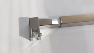 מוט אלומיניום נירוסטה פרופיל אלומיניום עם מגש מלבן מסגרת מלוטשת צורה עיצוב מודרני להליכת בחדר מקלחת - Product Image 6