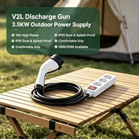 Pistolet de décharge V2L pour véhicule électrique, alimentation extérieure pour voiture, prise de décharge avec multiprise