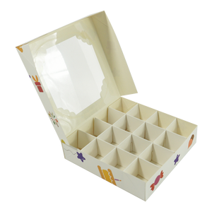 Boîte en carton avec fenêtre transparente pour enfants garçons, biscuits, bonbons, pâtisserie, dessert, emballage cadeau pour fête d'anniversaire pour enfants, mariage - Product Image 4
