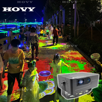 Hovy Nouveau Système de Jeu Interactif Extérieur avec Projecteur au Sol et Écran LCD, Haut-parleur Intégré pour Lieux Publics