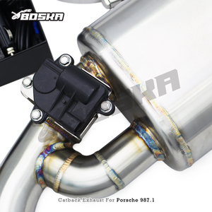 ระบบท่อไอเสีย Boska Catback สำหรับ <span class=keywords><strong>Porsche</strong></span> Boxster/<span class=keywords><strong>Cayman</strong></span> 987.1 <span class=keywords><strong>2.7</strong></span>/2.9/3.4 ปี <span class=keywords><strong>2008</strong></span>-2012 ผลิตจาก SUS304 พร้อมวาล์วควบคุมเสียง - Product Image 5