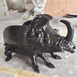 Fauteuil d'artiste design créatif en forme d'animal, chaise en cuir Scarabée, mobilier en fibre de verre, canapé de luxe pour usage scolaire - Product Image 4