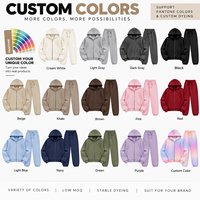 Ensemble de survêtement personnalisé en mélange de coton, respirant, durable, écologique, coupe ample, pour le sport, les loisirs et le streetwear