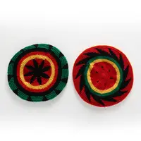 HZM-18162 многоцветные полосатые сапоги высотой выше колена, вязаные круглые шапки без полей, регги вязания крючком берет ямайский раста шапка