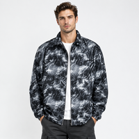 Veste en jean rétro pour homme sur mesure OEM ODM, veste décontractée imperméable en polycoton, coupe ample grande taille, vente en gros