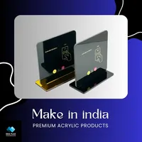 Acrylic NFC RFID Mini Tag Waterproof Payment Hotel Table Menu Stand Folded 6MM