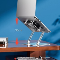 Soporte de Aluminio Resistente para Laptop, con Ventilador Silencioso, Altura Ajustable y Plegable, Superventas