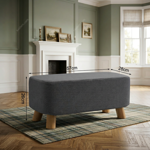 Modern Paper Upholstered Square Footstool <strong>Small</strong> Ottoman <strong>Pouffe</strong> for Living Room Bedroom Hotel Hospital Use - Product Image 3