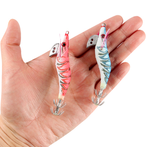 Esca di pesca di alta qualità calamari Jigs in legno di gamberetti artificiali esche di pesca in plastica per acqua dolce - Product Image 2
