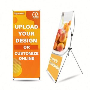 Expositor Publicitario Tipo X, Ajustable, con Impresión Digital Personalizada, para Negocios - Product Image 1