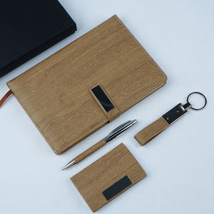 Ensemble de cadeaux d'affaires en cuir Offre Spéciale personnalisé papeterie de bureau planificateur de douanes stylo porte-clés porte-carte coffret cadeau pour hommes - Product Image 5