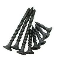 Vis à tête plate en acier au carbone noir plaqué pour cloisons sèches, classes 4.8 et 6.8, filetage fin, 25 mm, tailles métriques/pouces