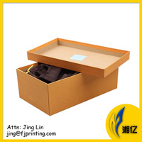 Boîte en carton solide de haute qualité pour chaussures, impression personnalisée, couleur noire, dorure à chaud