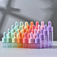 Flacons compte-gouttes miniatures colorés de 1 ml/2 ml/3 ml/4 ml/5 ml pour échantillons de crème de soin et de gouttes pour les yeux, flacons en verre pour huiles essentielles