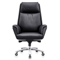 Meilleure vente, chaise de bureau pivotante en cuir, réglable, pour la maison et le bureau, chaise de patron en cuir PU A100
