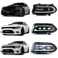 Phares LED de style Durango VLAND pour Dodge Charger GT RT SRT Scat Pack 2015 2016 2017 2018 2019 2020 2021 2022 2023