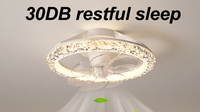 Ventilateur de plafond moderne pour la maison 360 °   Lampe LED d'intérieur à tête oscillante 50 cm (19,7 pouces) 87 W avec télécommande et rotation, style moderne