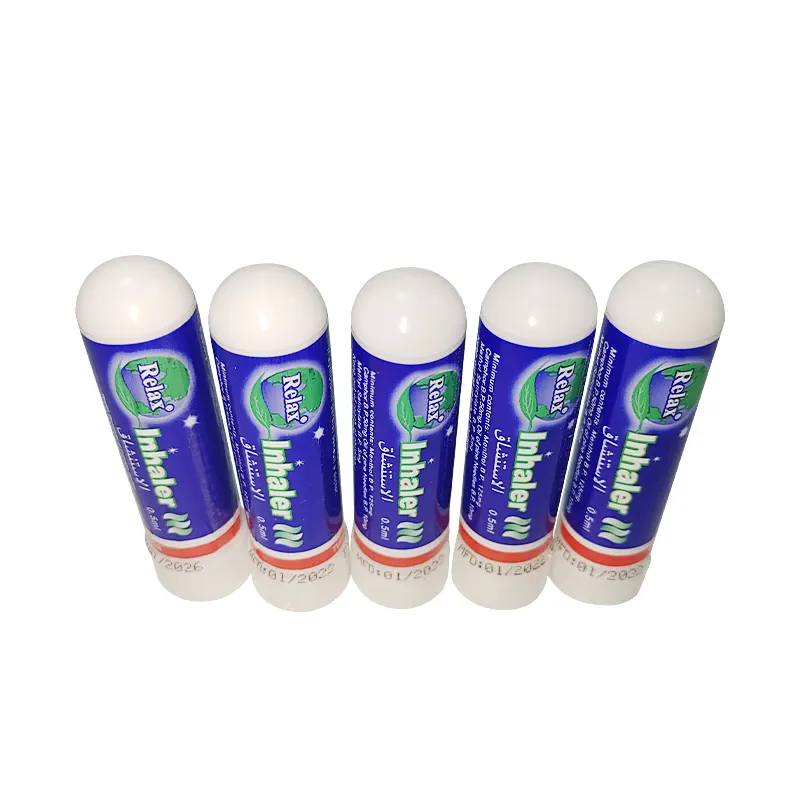 Verfrissende Anti-Vermoeidheid Nasale Inhalator Etherische Oliën Menthol Nasale Inhalator Sticks