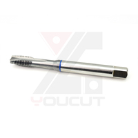 Tap Spiral Point TiCN Coated HSSE M3*0.35-M10*1.25 Standar DIN untuk Baja Tahan Karat Lubang Tembus