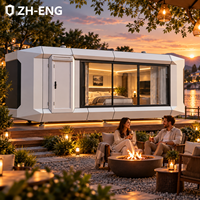 Cabine modulaire de conception européenne W6 avec fenêtre panoramique, maison-capsule pour les stations balnéaires et les villas d'hôtes
