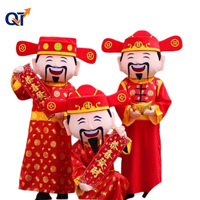 QUTENG Nouvelle Arrivée Mascotte Artisanale Costume Premium de Haute Qualité Tenue Promotionnelle Costume de Fête Mascotte de la Richesse Mascotte Mammon Adulte