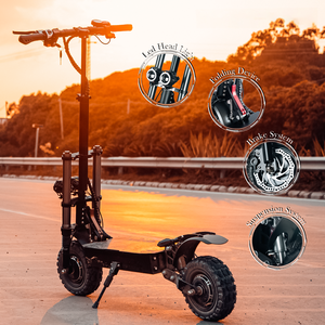 Scooter Eléctrico E5B Potente de 60v 40ah con Doble Motor, Envío Rápido desde la UE, Scooter Todoterreno de 11 Pulgadas para Adultos con Asiento, Alcance de 80-120 km - Product Image 2