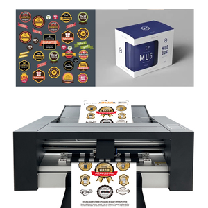 Máquina de corte de etiquetas de doble cabezal HG370D con hendido y corte de contorno por cámara, alimentación automática de 350 mm, hendido de corte parcial y completo en una pasada - Product Image 1