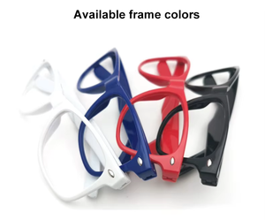 도매 UV400 사각형 유니섹스 프로모션 안경 국가별 깃발 핀홀 스티커 참신한 로고 맞춤형 플라스틱 선글라스 - Product Image 3