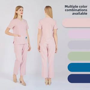 Tenues chirurgicales unisexe à manches courtes/longues, haute élasticité, séchage rapide, en tissu polyester Dobby, modèle ODM SG-801 - Product Image 4