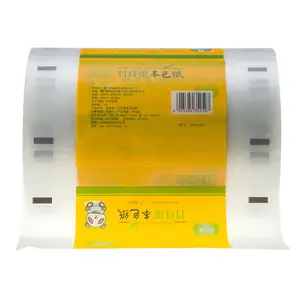 High Quality Nine Colors Plastic Material Toilet Paper Roll Tissue Packaging Bag