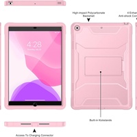 Étui de tablette robuste antichoc pour iPad 9e, 8e, 7e génération 10,2 pouces 2019 2020 2021 Enfants 3 couches Housse de tablette de haute qualité