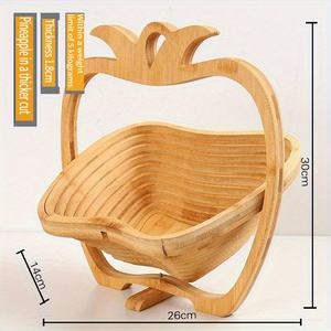 Panier pliable en bambou pour <span class=keywords><strong>fruits</strong></span> et légumes pour usage domestique et fêtes de vacances Porte-<span class=keywords><strong>fruits</strong></span> <span class=keywords><strong>secs</strong></span> et décoration de <span class=keywords><strong>Noël</strong></span> pour les mamans - Product Image 3