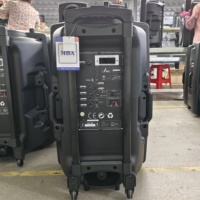 Speaker Plastik Nirkabel Luar Ruangan MBA 15 Inch dengan Bass Berat dan Amplifier Terintegrasi untuk Sistem Home Theater