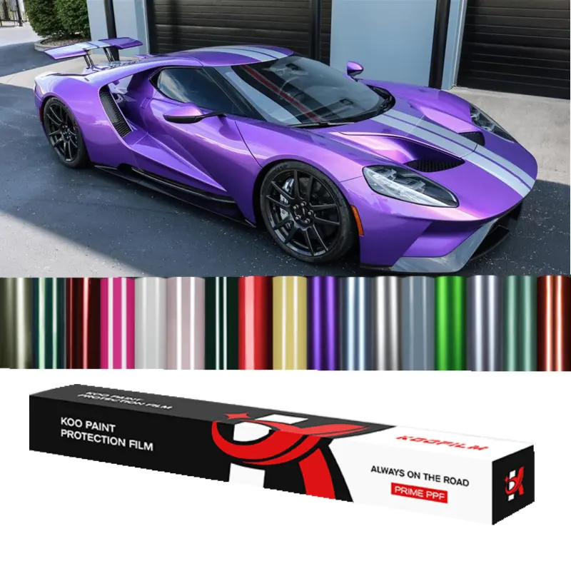 Holografische Metallic Serie 1.52*18M Autowrap Vinyl Glanzend Matte Wikkel Vinyl Met Luchtafgifte Vinyl Auto Wrap Films