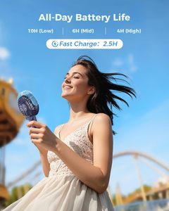 พัดลมพ่นหมอกแบบพกพา 180 พับได้ พ่นละอองน้ำแบบมือถือ 3 ระดับความเร็ว ถังน้ำ 30 มล. ชาร์จ USB ได้ สายคล้องคอ พกพาสะดวก - Product Image 4