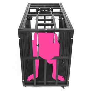 BANSEY Heavy Duty Carbon Steel SM Cage Lockable <b>Restraint</b> <b>Bed</b> Cama de sujecion Mobilier BDSM Confinement Play Cage - Product Image 3