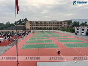 Suelo deportivo de PU de silicona ignífugo y certificado de seguridad INOLP para cumplimiento de cancha de baloncesto en lugares públicos - Product Image 3