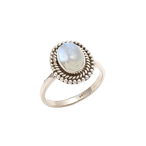 Bague classique en argent sterling 925 avec pierre de lune arc-en-ciel, faite à la main, bijoux ethniques, bagues de mariage et de fête pour femmes et hommes, cadeau - Product Image 4