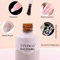 Gel de construction liquide Vinimay OEM ODM personnalisable avec logo privé, 20 couleurs, gel de construction BIAB en bouteille, gel d'extension d'ongles souple