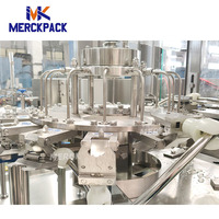 Ligne de production de remplissage d'eau pure en plastique entièrement automatique, haute précision, avec moteur PLC, pour petites entreprises
