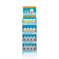 Supports d'affichage en carton plat personnalisés gratuits pour supermarché Supports d'étagère en carton ondulé pour canettes de bouteilles de bière, de vin et d'eau