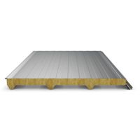 Panneaux sandwich en laine de roche, isolation ignifuge pour chambre froide, utilisation hôtelière, panneaux de toiture et de mur en acier et aluminium, insonorisants