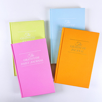 Journal de gratitude à couverture rigide en lin personnalisé impression Journal de pleine conscience avec Pages guidées non datées Logo en feuille d'or pour la promotion