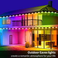Guirlande lumineuse décorative RGB pour extérieur, en PVC, étanche IP67, pour cour, intérieur/extérieur, décoration de vacances, scène nocturne LED