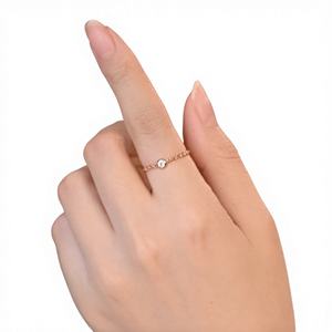 Classic 18K Solid Gold Color Diamond Gemstone <b>Rings</b> <b>Set</b> Round Brilliant Cut No Rusty Luxury High Quality <b>for</b> <b>Women</b> - Product Image 4