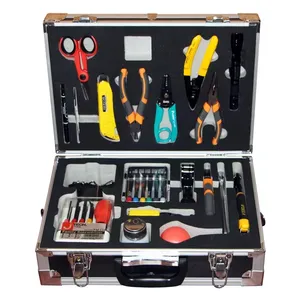 Fabrik preis KL-08C Fiber Optic Bau Werkzeug kasten Universal Fiber Cable Slitter und Fusion Splice Hülsen von Tool Kit