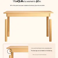 Bureau moderne et luxueux en bois massif pour étudier et écrire à la maison/au bureau Bureau d'ordinateur de chambre à coucher au design simple pour étudiants