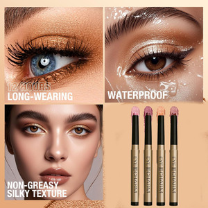 Hot Selling <strong>Eyeshadow</strong> Pen Silkworm Long-Lasting Vibrant Color Natural Brightening Fine Shimmer Highlighter Lazy Eye Bulk Custom - Product Image 1