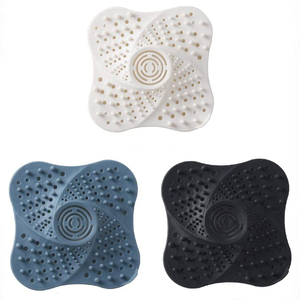Hình vuông mềm cống Bìa 5.1 inch TPR cống tóc Catcher Pet tóc Trap khách sạn hiện đại lọc đánh bóng Silicone Lọc - Product Image 6